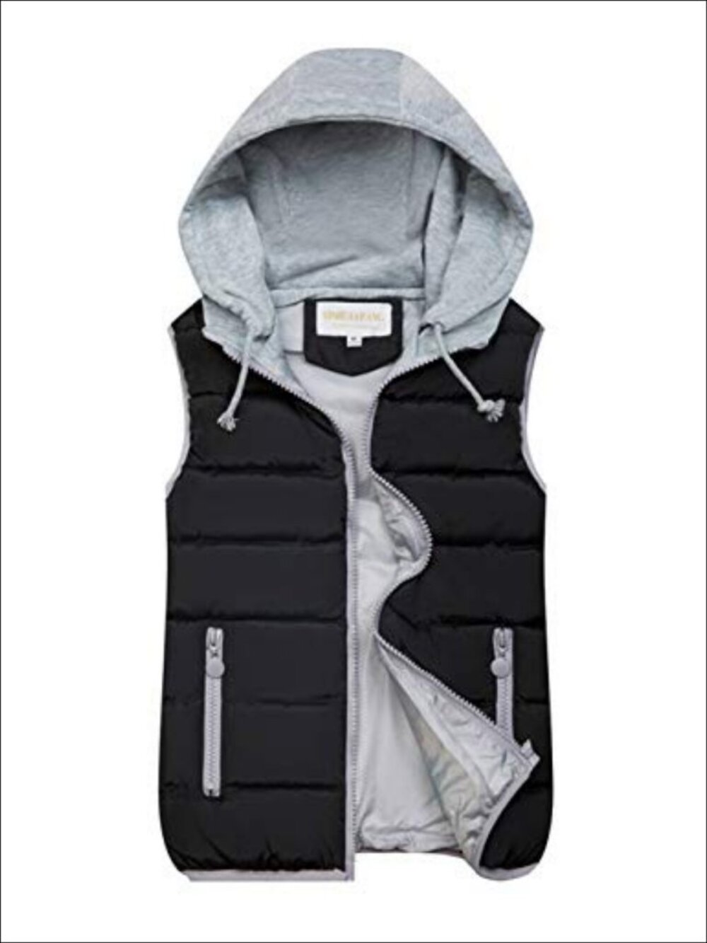 Women's Quilted Puffer Vest Zip Up Hooded Winter Outerwear